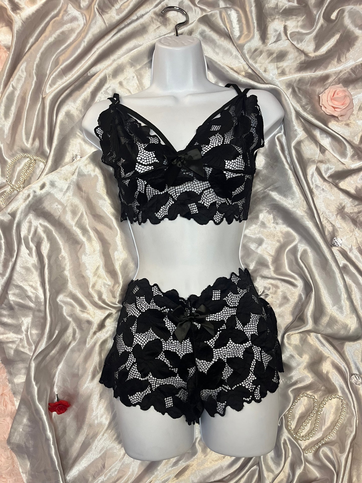 Black Lace 2 Piece Lingerie