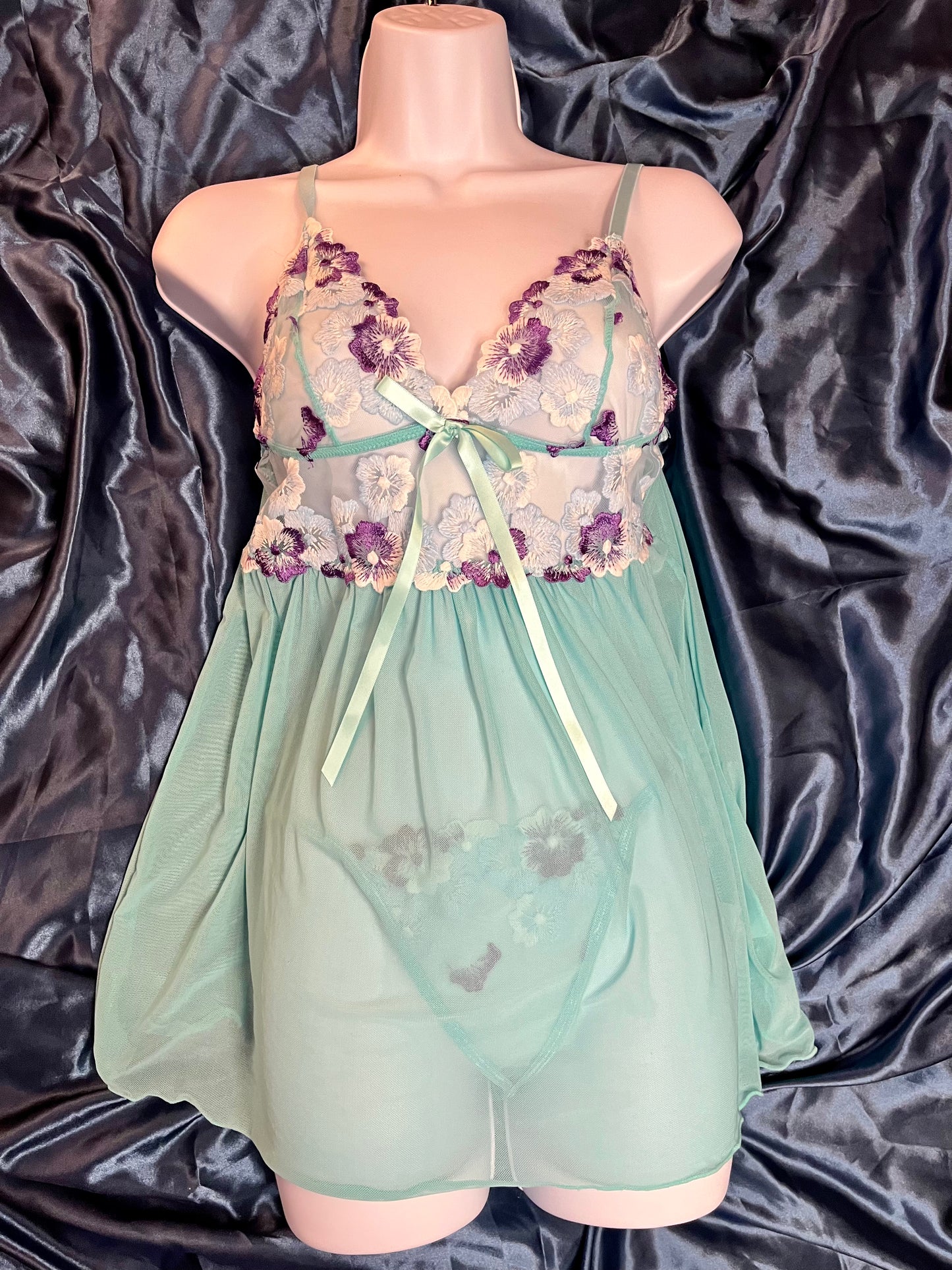 Teal Fairy Blossom Lingerie