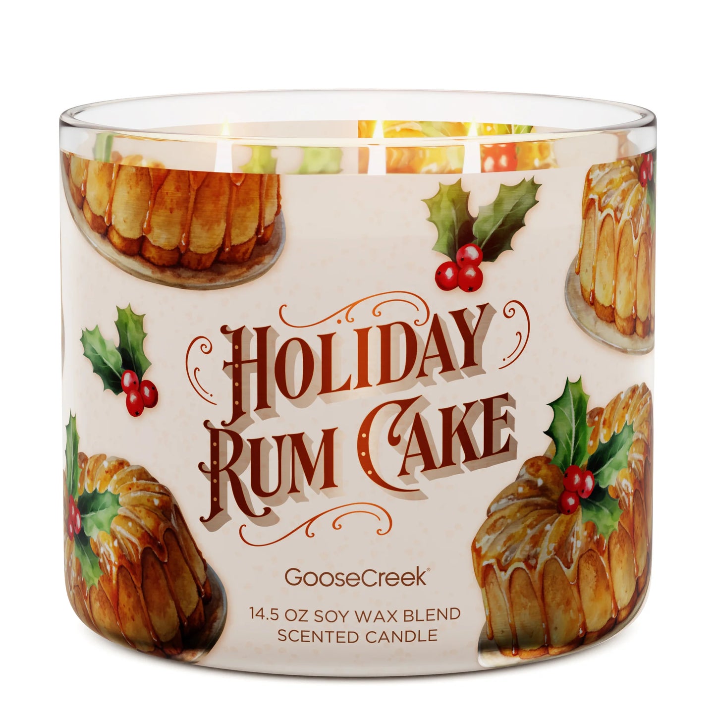 Holiday Rum Cake 3 Wick Candle