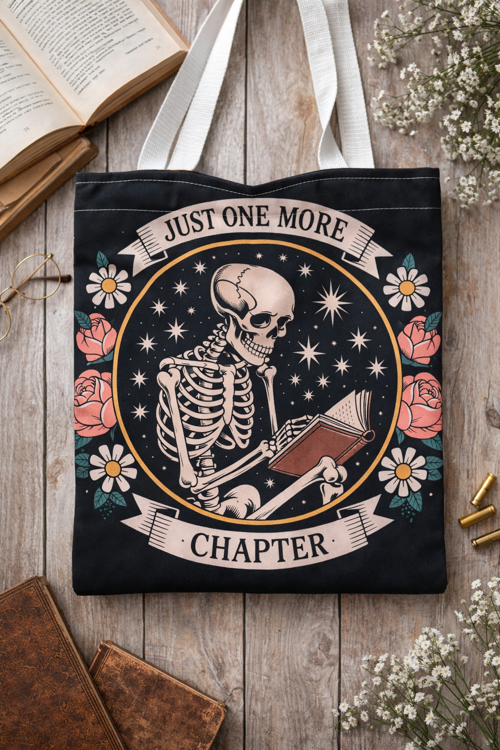 Just One More Chapter Tote Bag
