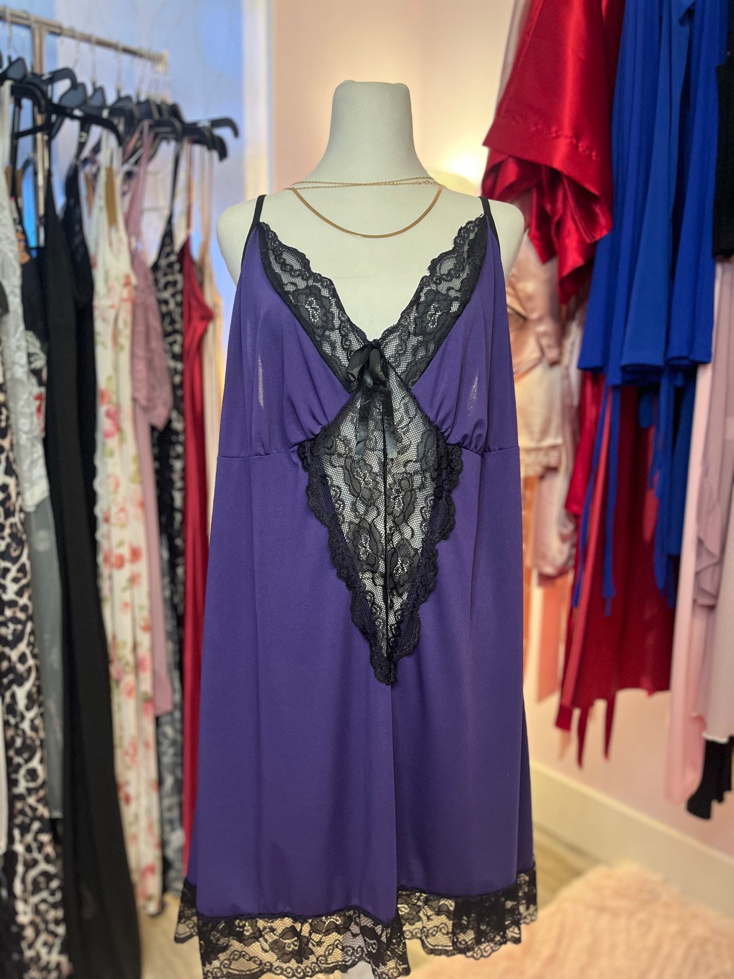 Purple Lace Nightgown