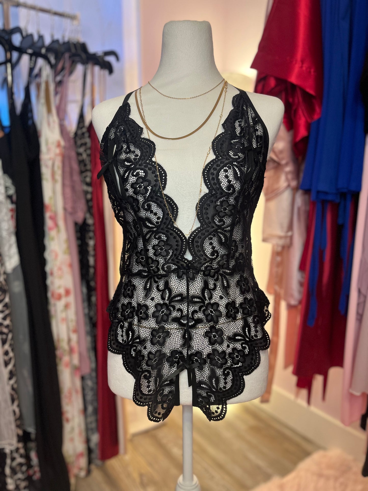 Midnight Black Lace Lingerie