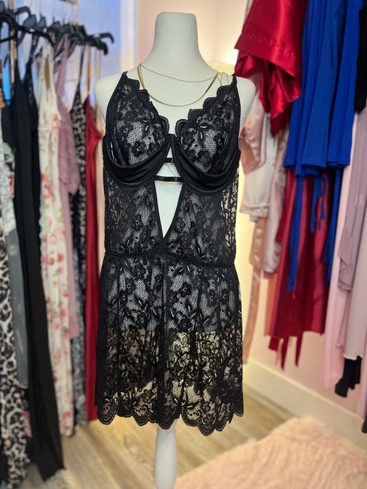 Black Lace w/ Wire Lingerie