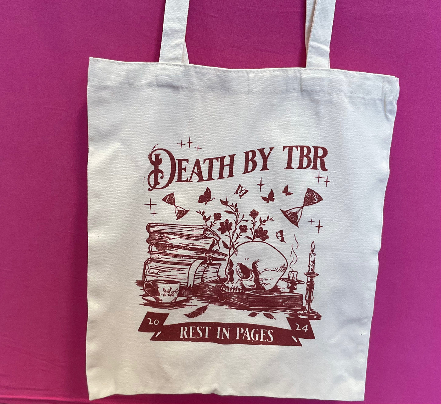 Death by TBR Tote Bag