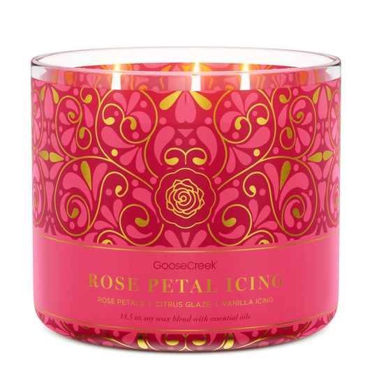 Rose Petal Icing 3-Wick Candle