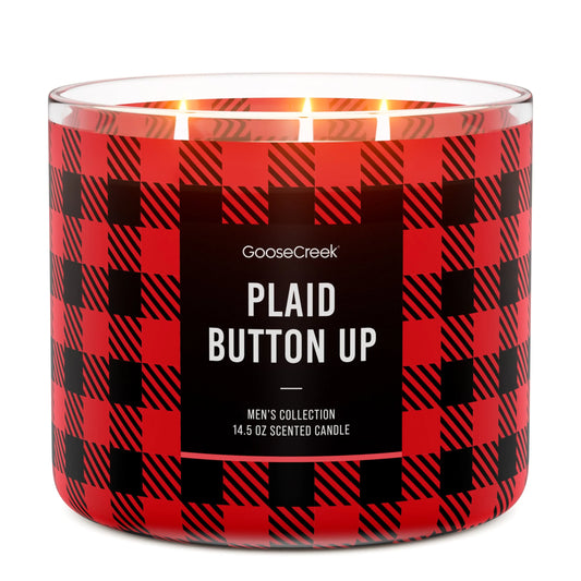 Plaid 3-Wick Candle