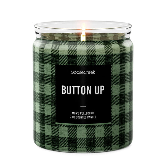 Button Up Single Wick Candle