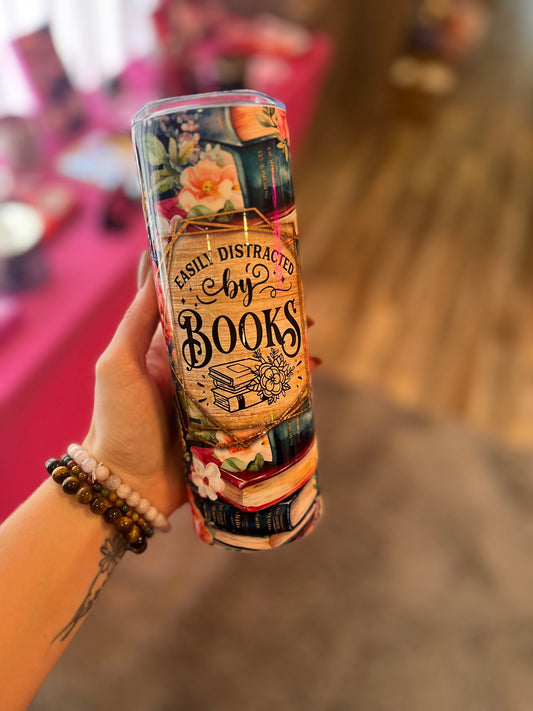 Easily Distracted By Books Tumbler