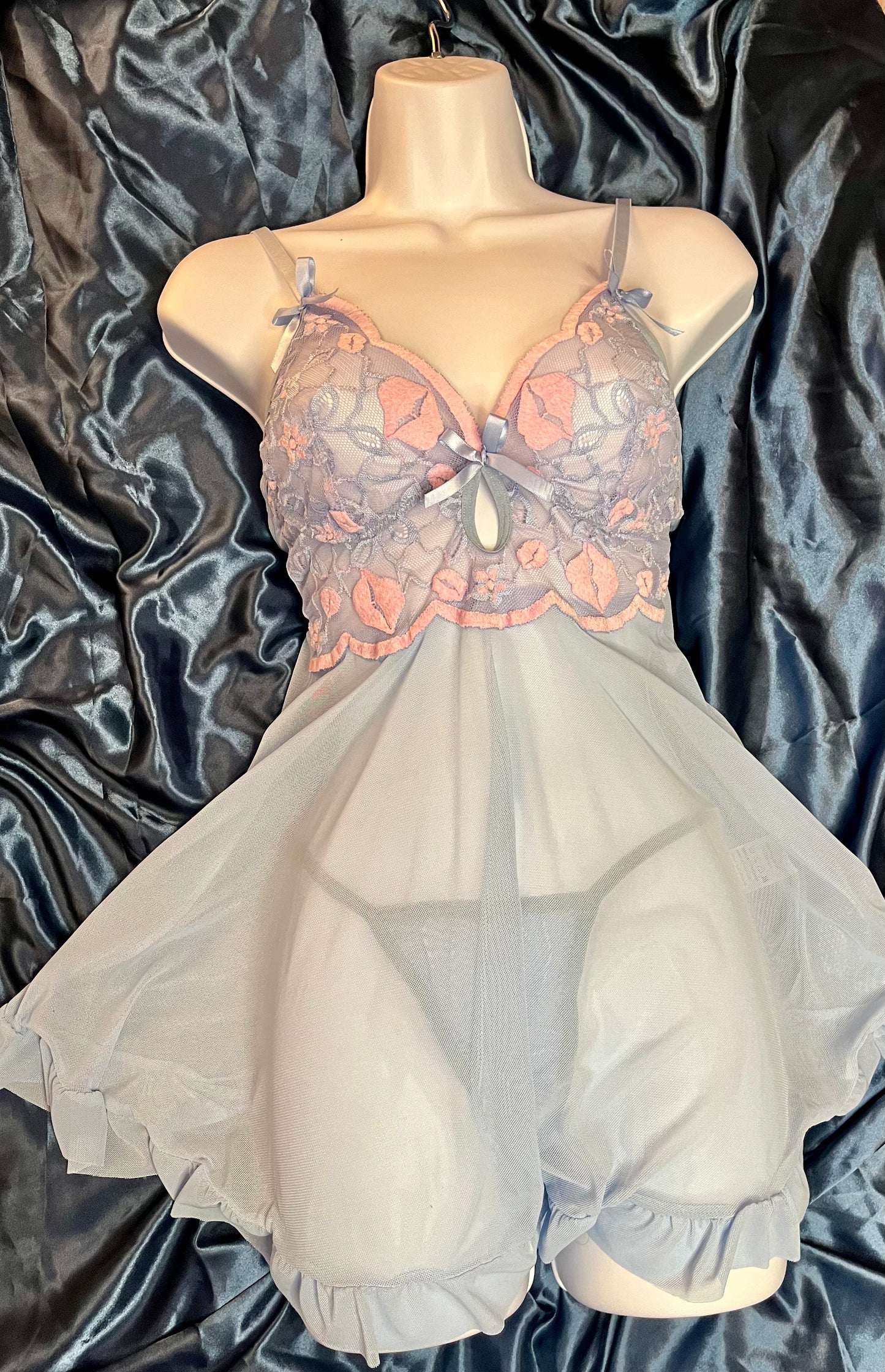Baby Blue Kiss Lingerie