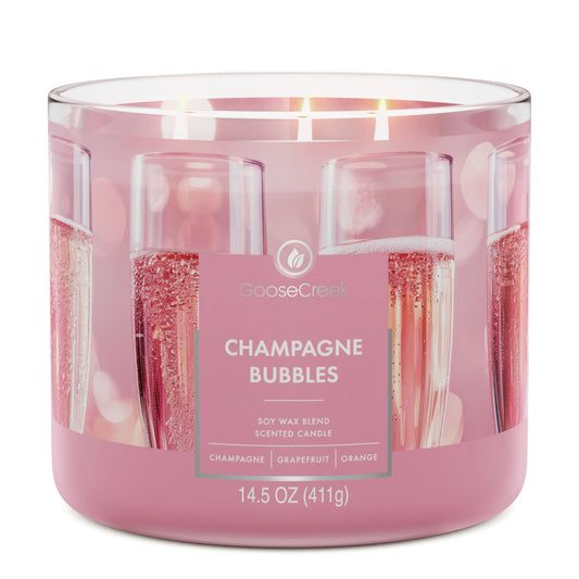 Champagne Bubbles 3-Wick Candles