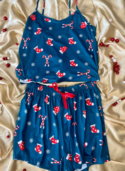 Teal Christmas PJ’s
