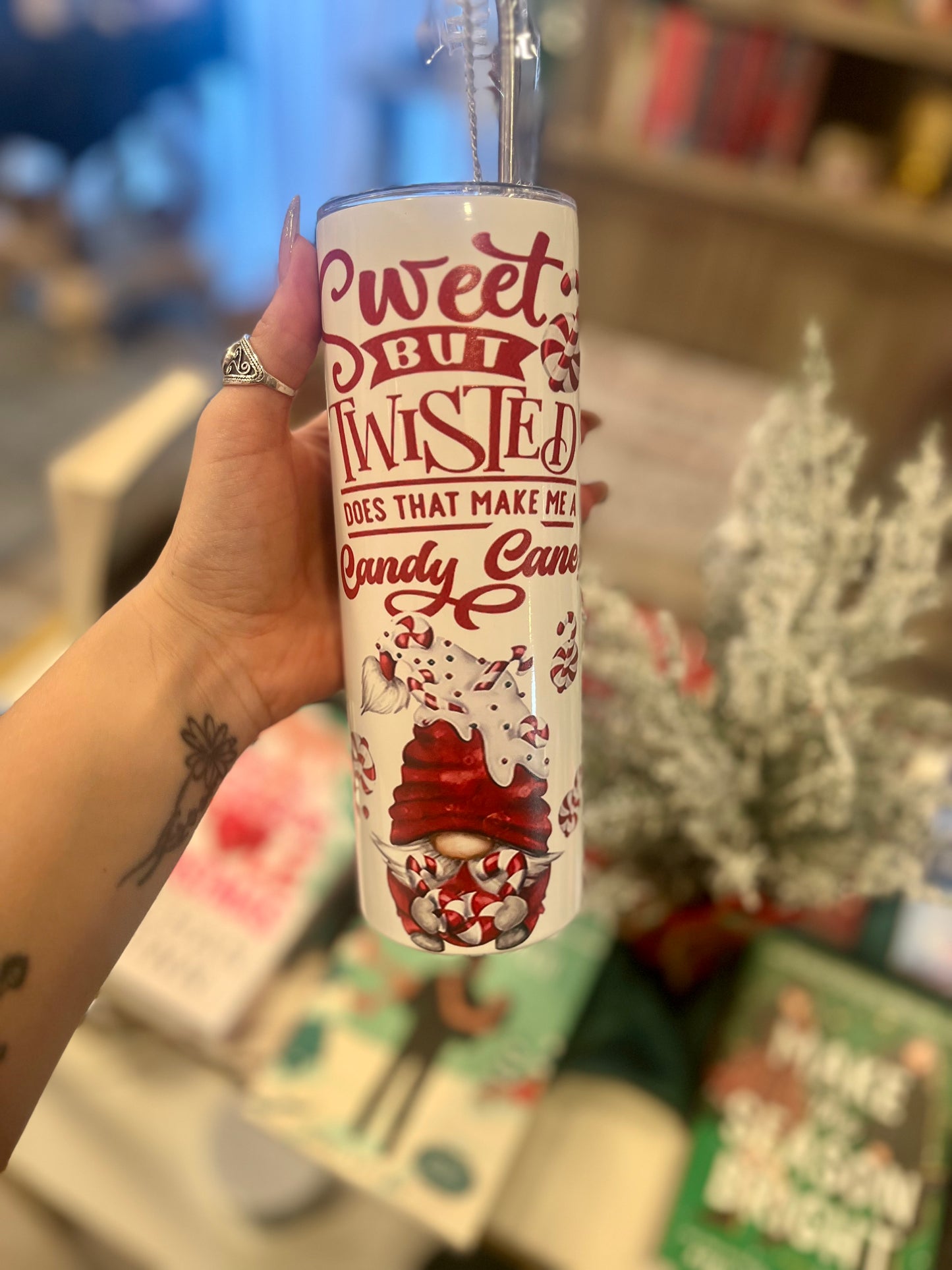 Candy Cane Christmas Tumbler