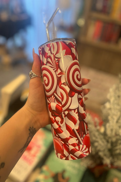Candy Cane Christmas Tumbler