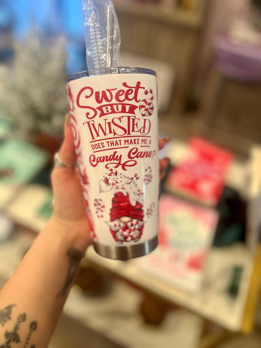 Candy Cane Christmas Tumbler (Short)