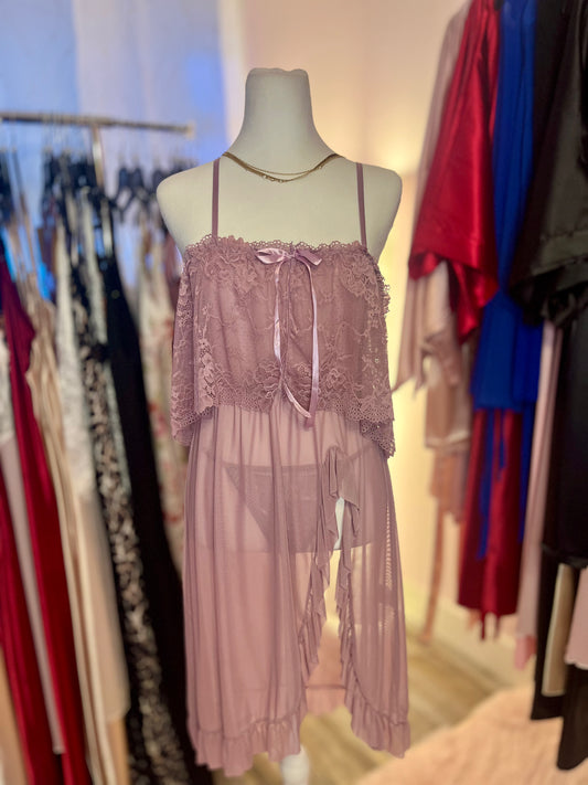 Purple Off-Shoulder Lingerie